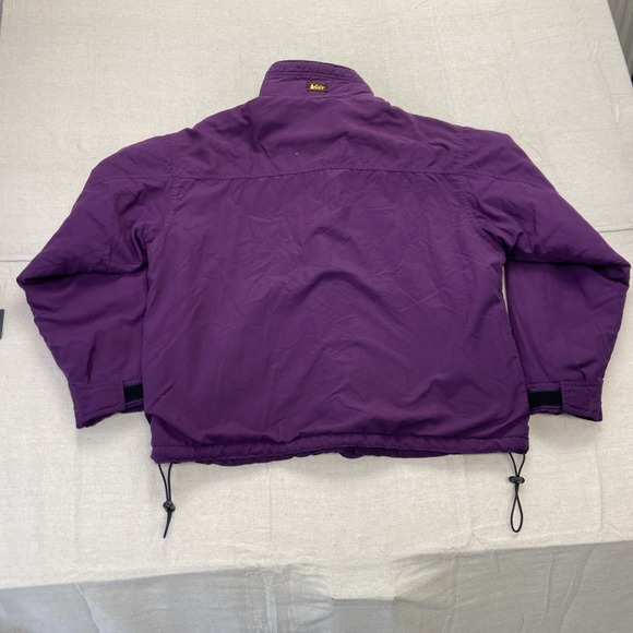 Vintage REI Bomber Jacket Womens L Purple Fleece Lined 90s Gorpcore - Picture 2 of 8